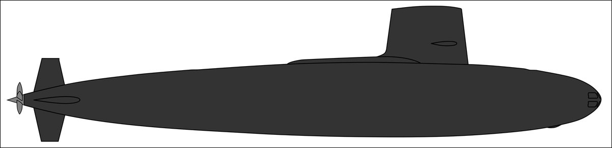 silhouette of USS Scamp