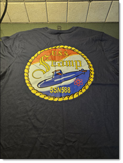 Scamp Tee shirt with Scamp patch centered on back