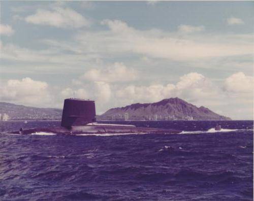 USS Scamp Off Oahu, Hawaii, 1975